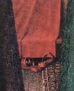 EYCK, Jan van Portrait of Giovanni Arnolfini and his Wife (detail)  yui Sweden oil painting artist